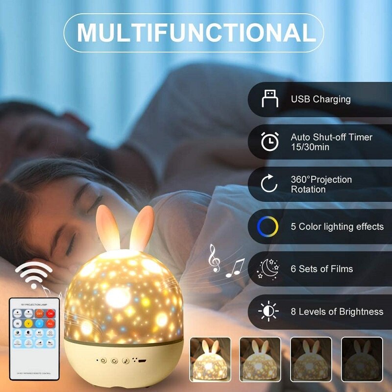 Avtoit | LED Universe Stars Bunny Projector Night Light