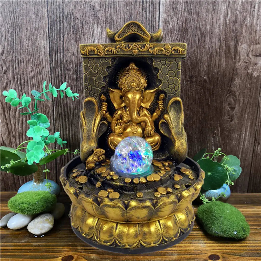 Avtoit | Stunning Ganesha Statue with LED Inner Water Source