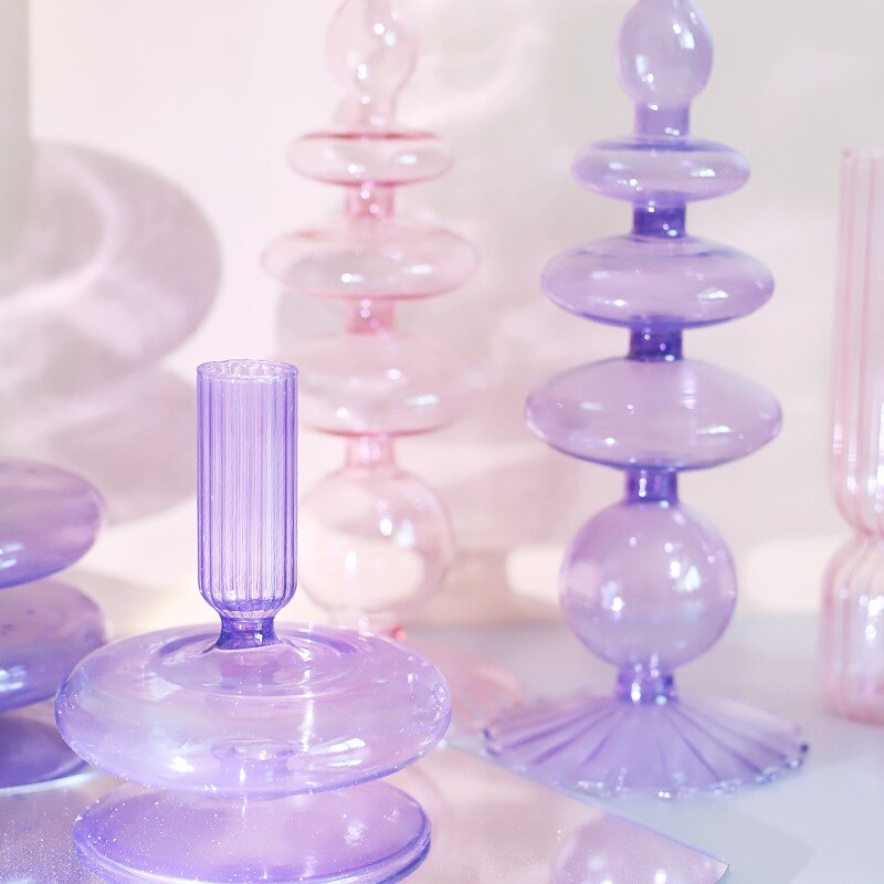 Avtoit | Lilac Candle Holder made of Glass