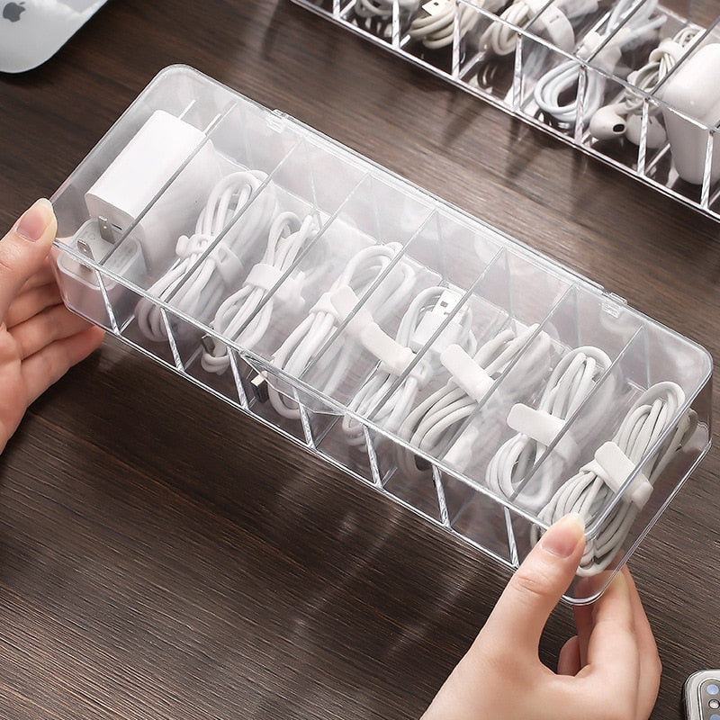 Avtoit | Transparent Cable Organizer Box