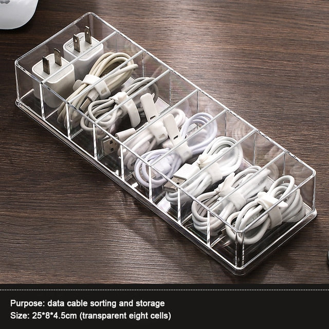 Avtoit | Transparent Cable Organizer Box