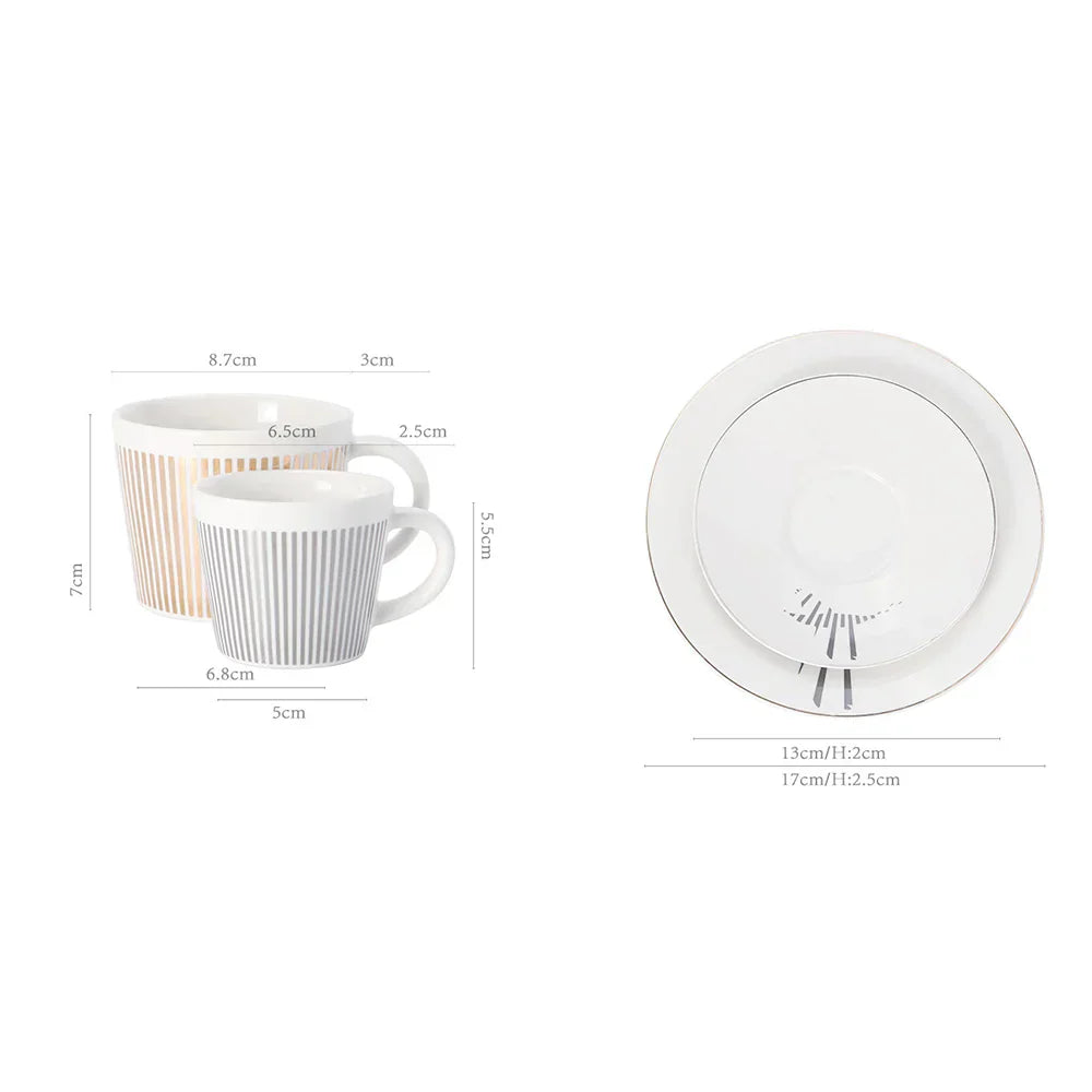 Avtoit | Creative dynamic SLR cup Leopard anamorphic zebra cup Luycho coffee tea cup set with coaster 90ml-225ml