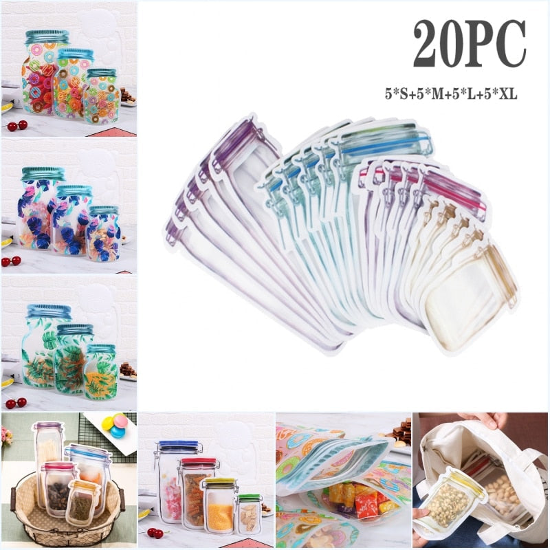Avtoit | Reusable Transparent Jar Storage Bags