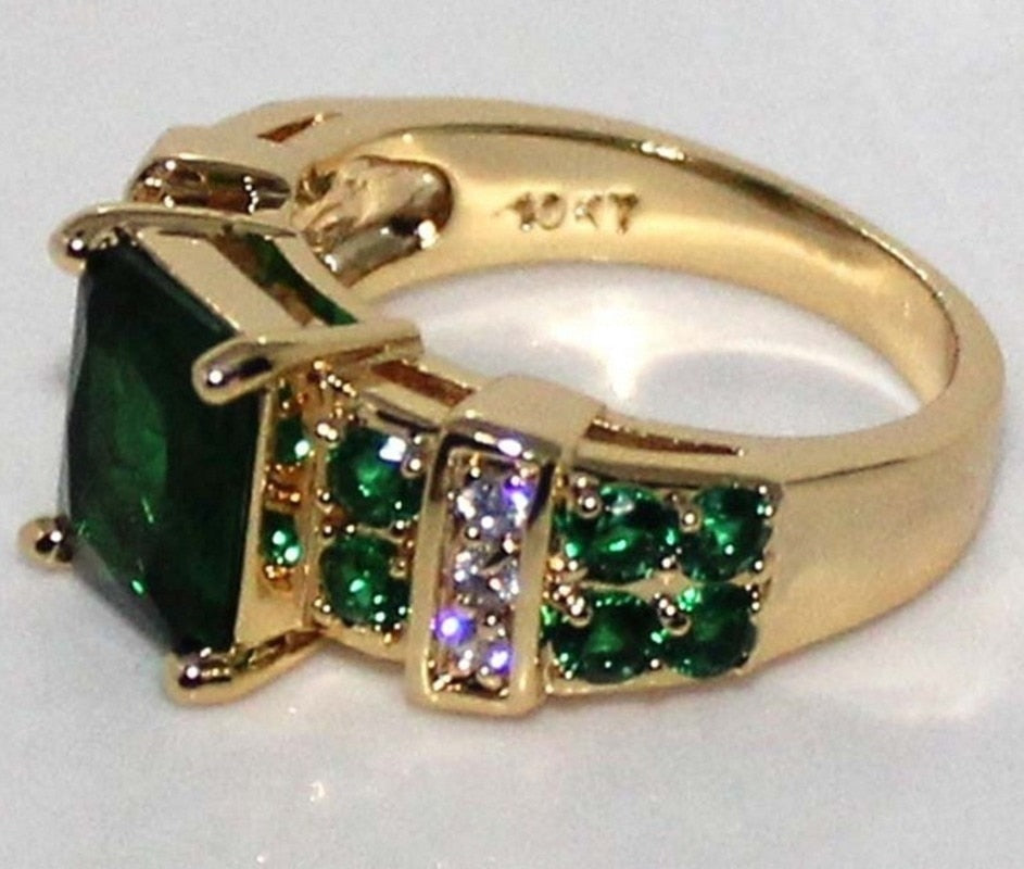 Avtoit | Fashion Exquisite Luxury Popular Shiny Green High Quality Zircon Wedding Ring
