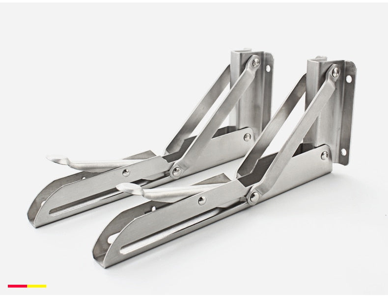 Avtoit | 2-piece set collapsible shelf brackets, heavy-duty, made of stainless steel for tables, motorhomes and space-saving