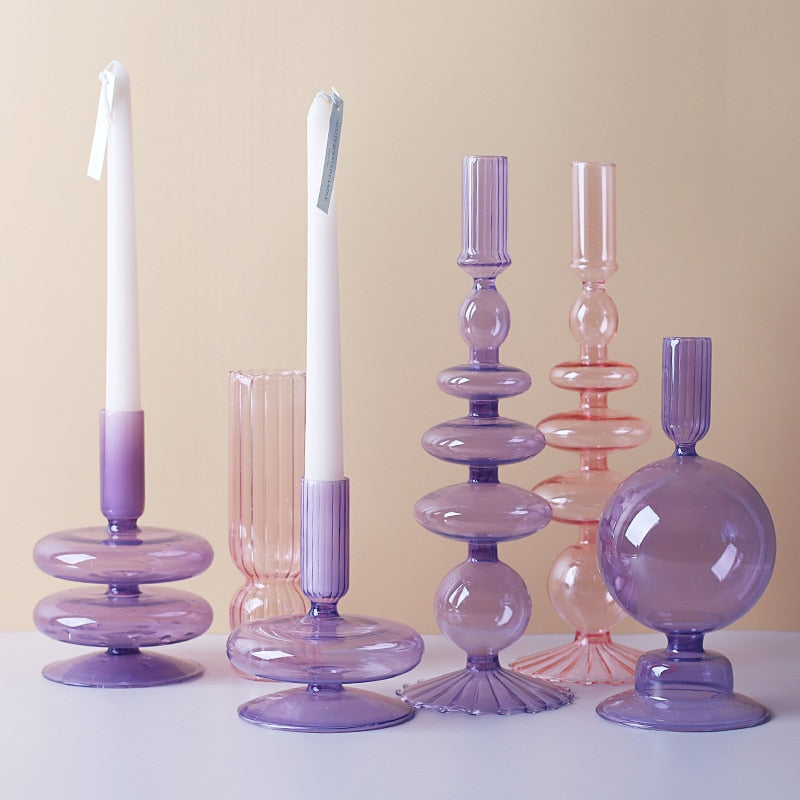 Avtoit | Lilac Candle Holder made of Glass