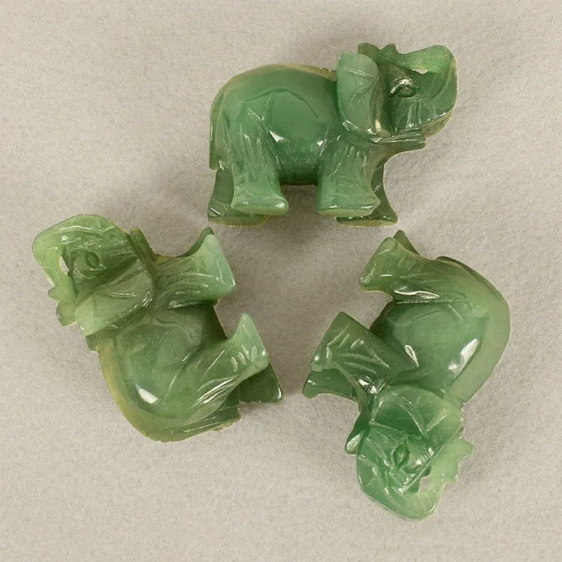 Avtoit | Green Aventurine Jade Stone Elephant Statue