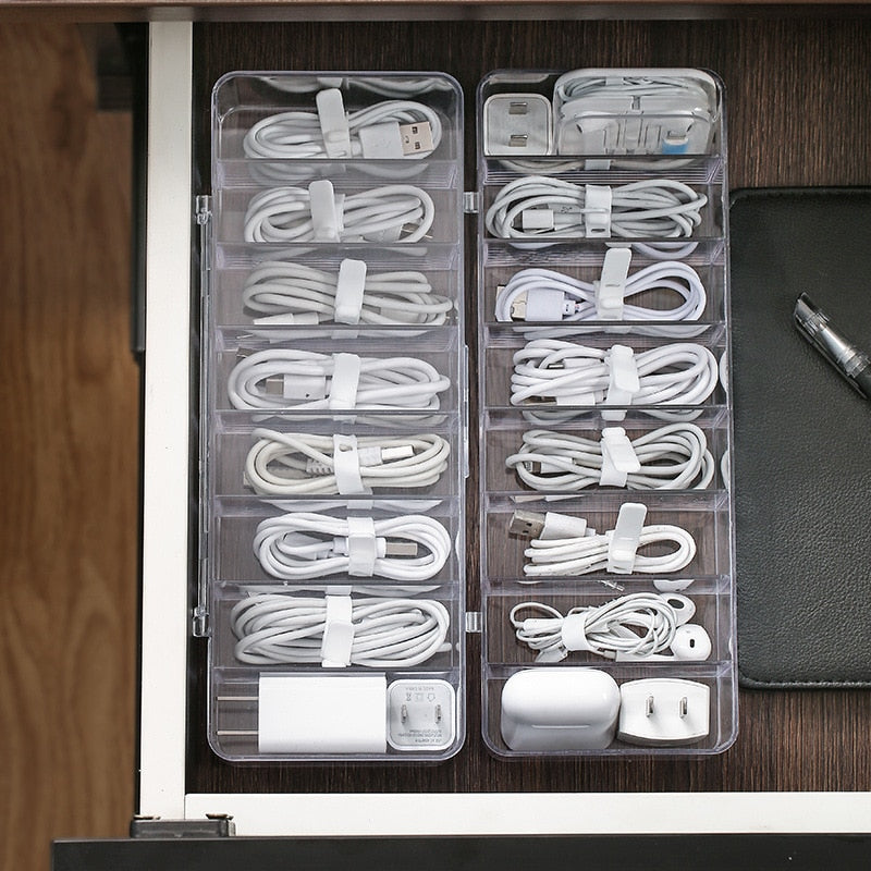 Avtoit | Transparent Cable Organizer Box