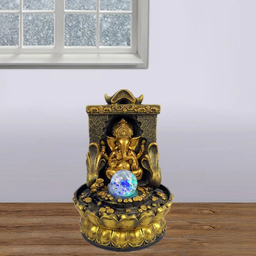 Avtoit | Stunning Ganesha Statue with LED Inner Water Source