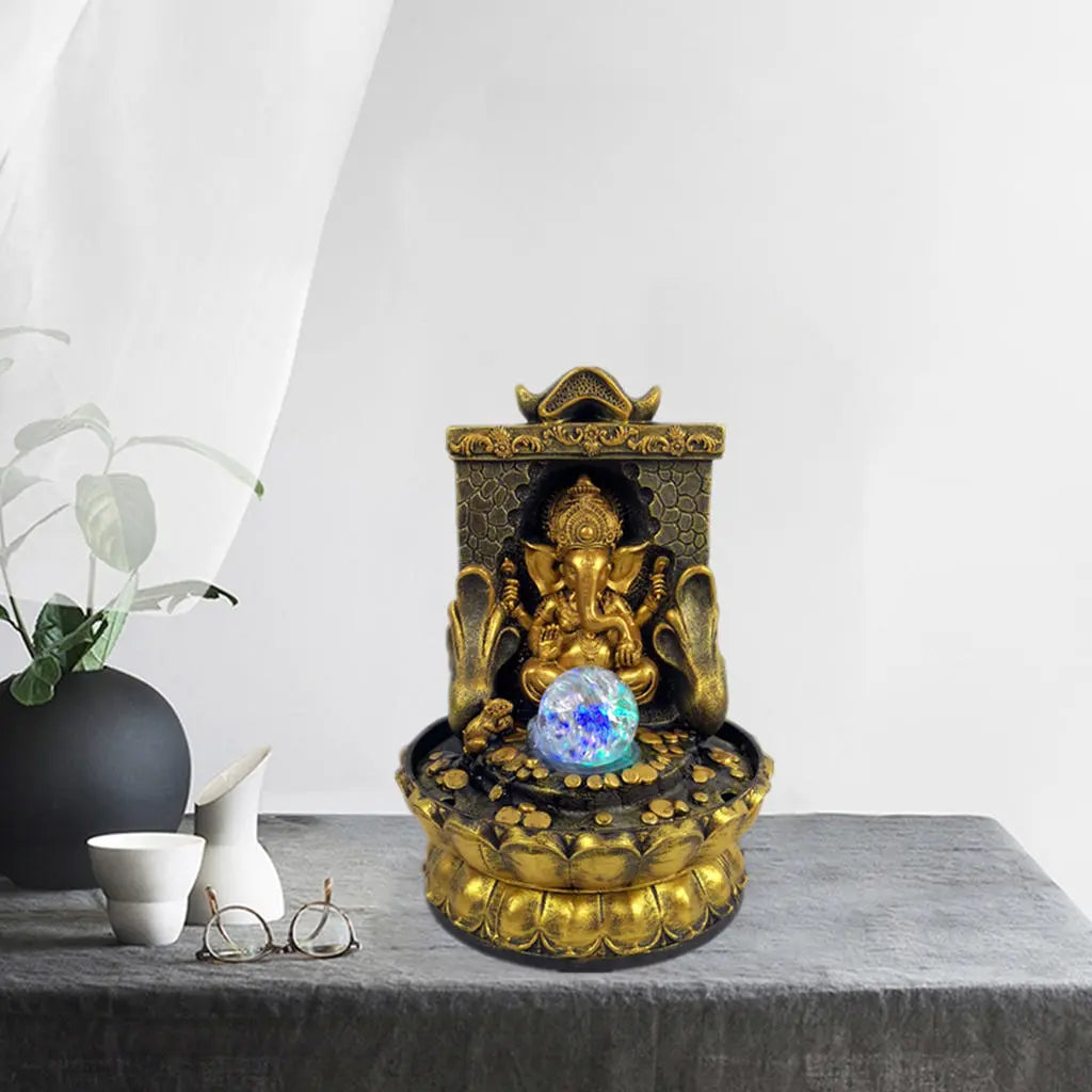Avtoit | Stunning Ganesha Statue with LED Inner Water Source