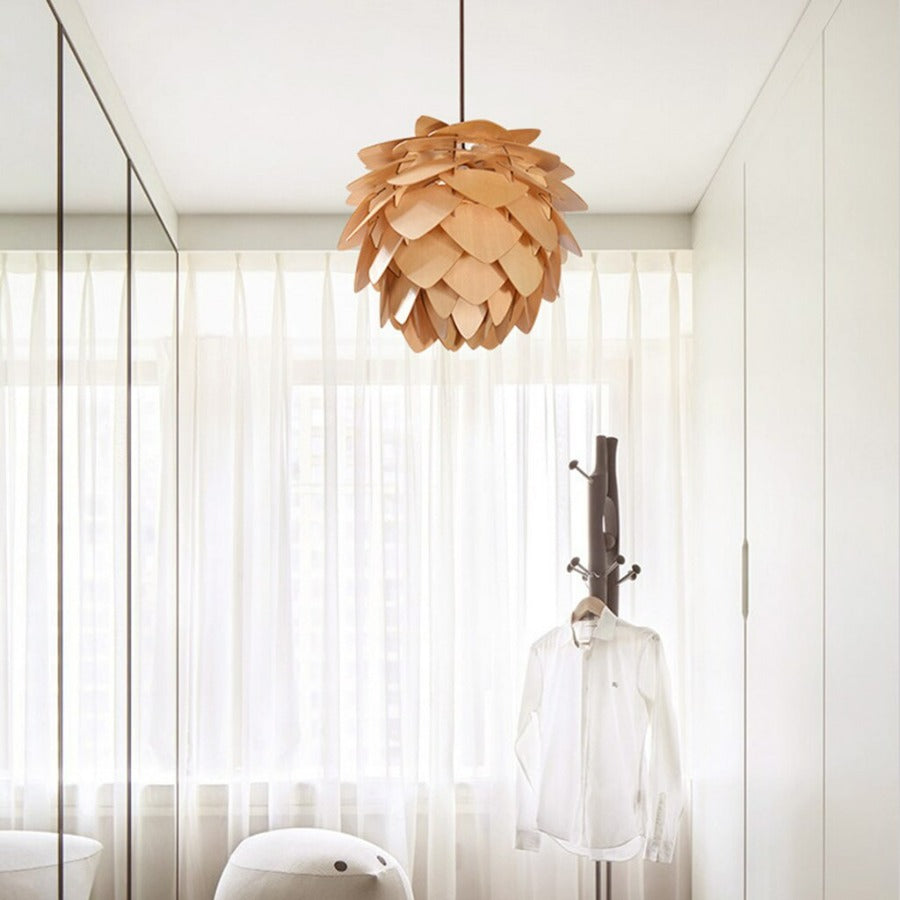 Avtoit | Handcrafted Wooden Pine Cone Pendant Light