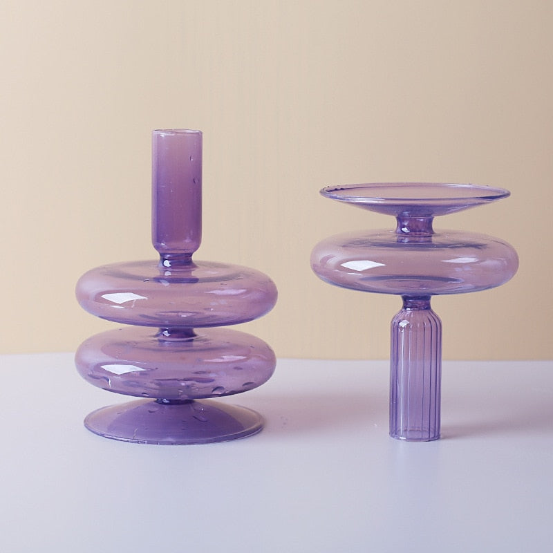 Avtoit | Lilac Candle Holder made of Glass