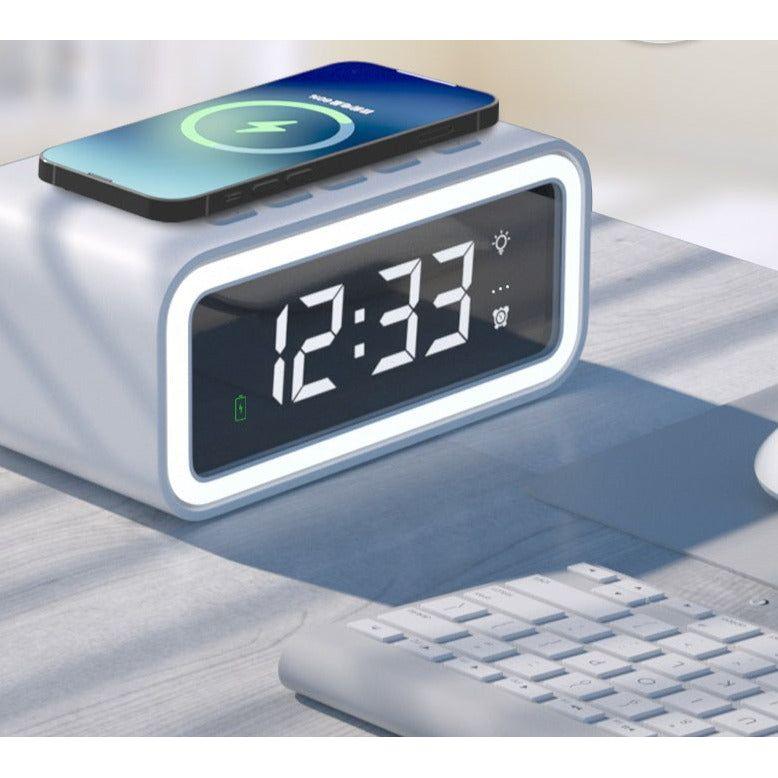 Avtoit | MultiTime 2-in-1 Digital Alarm Clock with Wireless Qi Charging – LED Display & Snooze Function
