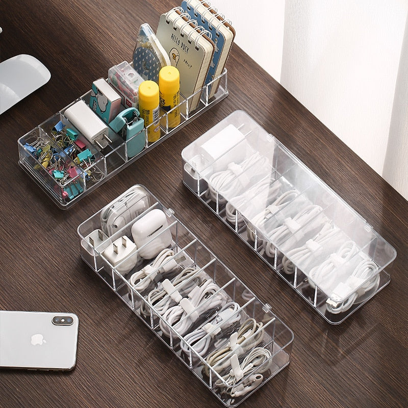 Avtoit | Transparent Cable Organizer Box