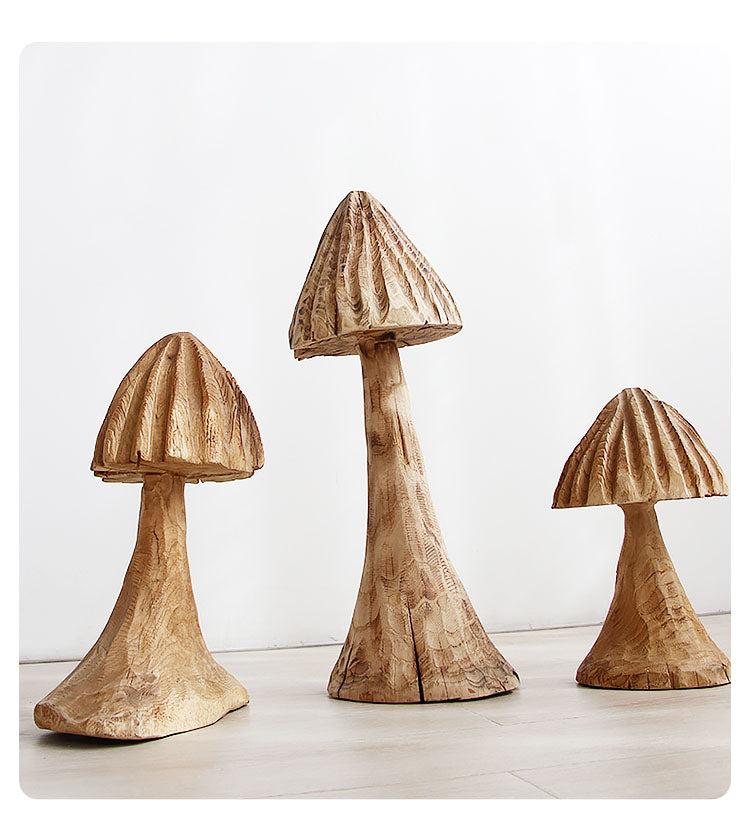 Avtoit | Mushroom Solid Wood Sculpture Home Decor