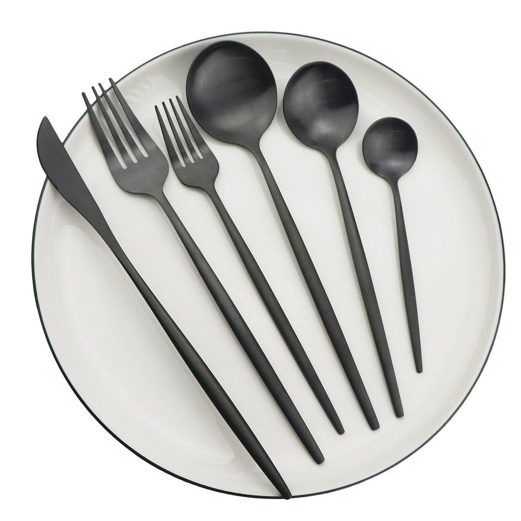 Avtoit | Torin 36-Piece Minimalist Cutlery Set – Premium Stainless Steel Flatware with Matte Finish