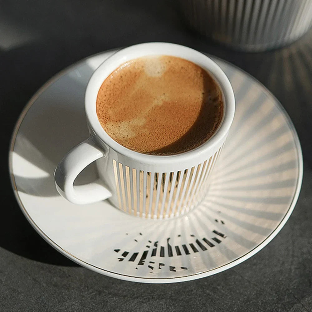 Avtoit | Creative dynamic SLR cup Leopard anamorphic zebra cup Luycho coffee tea cup set with coaster 90ml-225ml