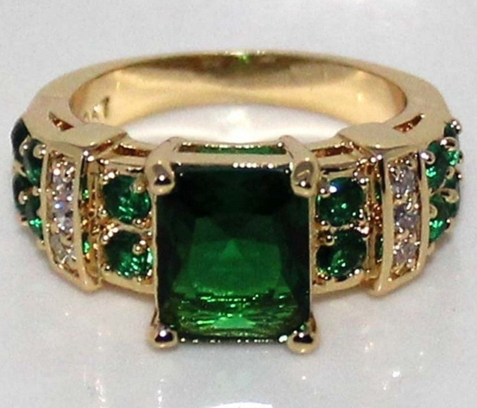 Avtoit | Fashion Exquisite Luxury Popular Shiny Green High Quality Zircon Wedding Ring