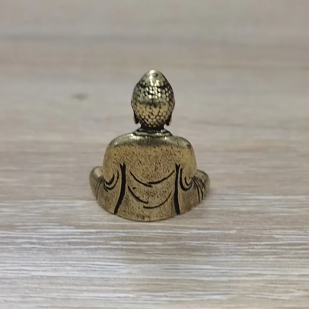 Avtoit | 10 pieces mini brass sitting Buddha statue figure for travel Buddhism worship home office desk decoration