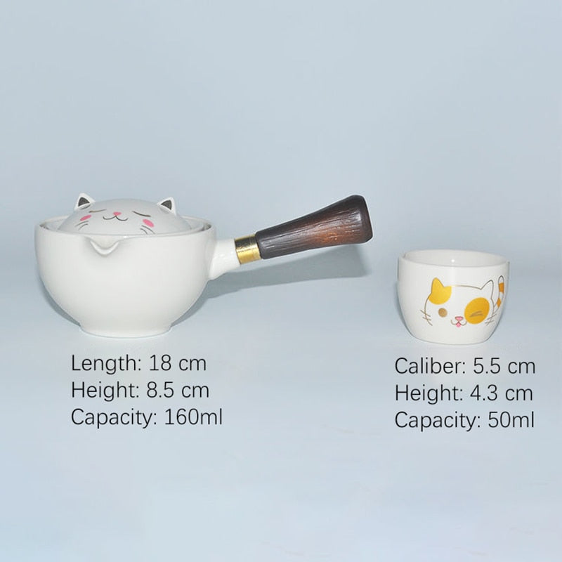 Avtoit | Self-Rotating Cute Cat Kung Fu Tea Set