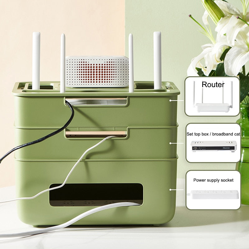 Avtoit | Nordic Stackable Modem Holder Cable Organizer