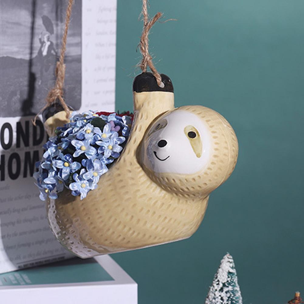 Avtoit | Ceramic Happy Sloth Flower Pot