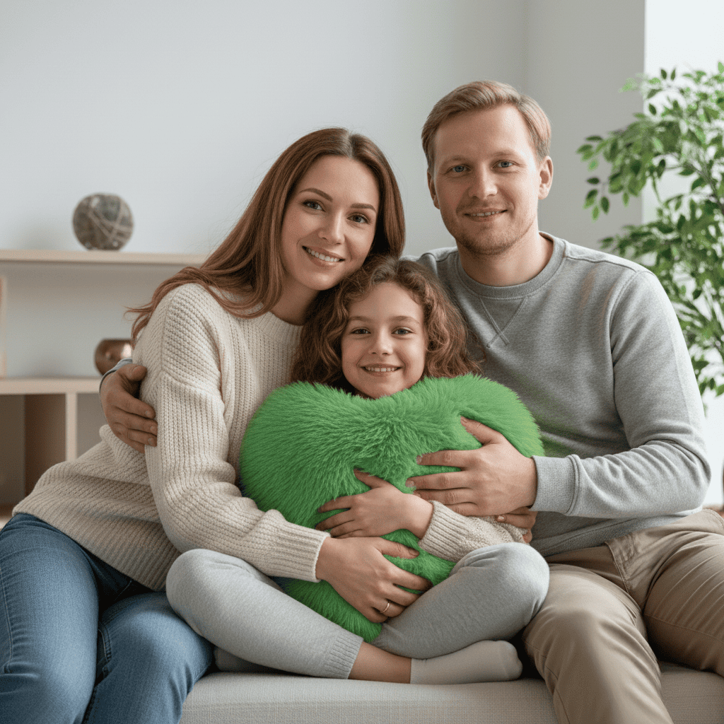 Avtoit | Soft decorative cushion in heart shape with plush texture