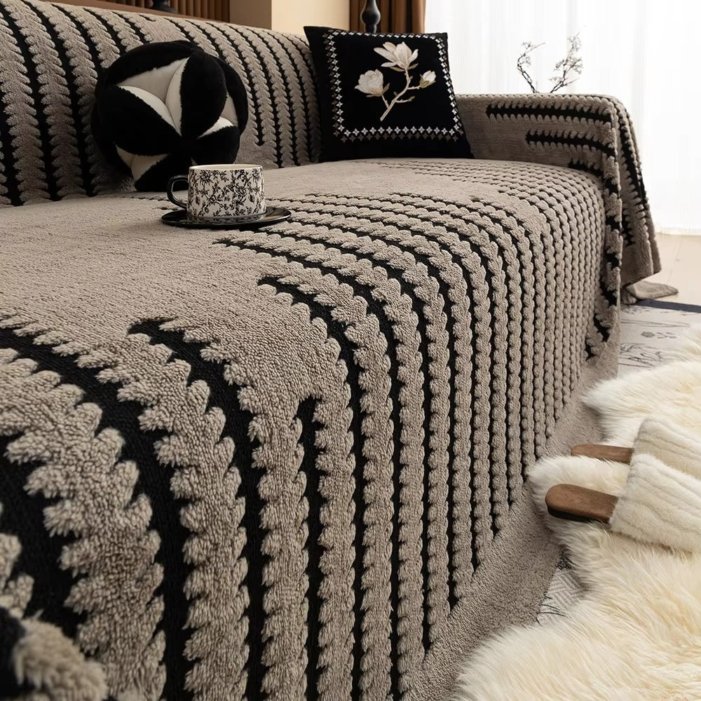 Avtoit | Elegant Plush Sofa Cover with Tufted Details