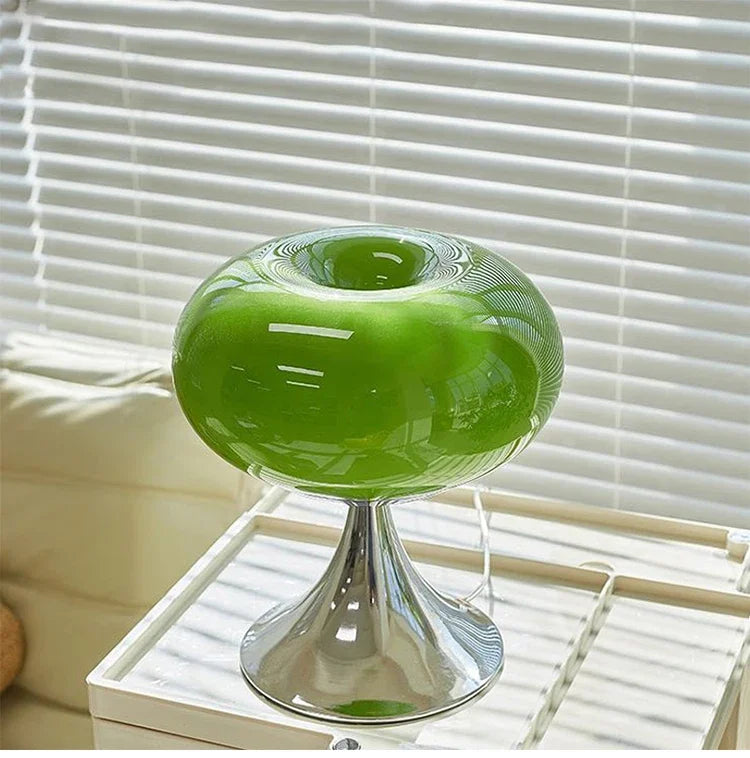 Avtoit | Antique Apple Table Lamp made of Glass | E27 Halogen, Rotary Switch