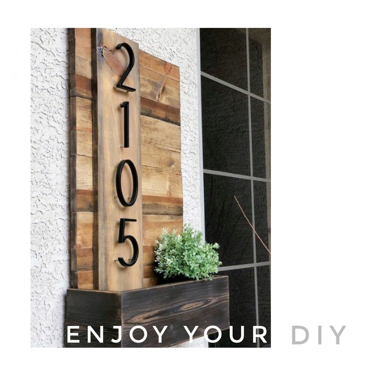 Avtoit | Large modern metal house number address accessory