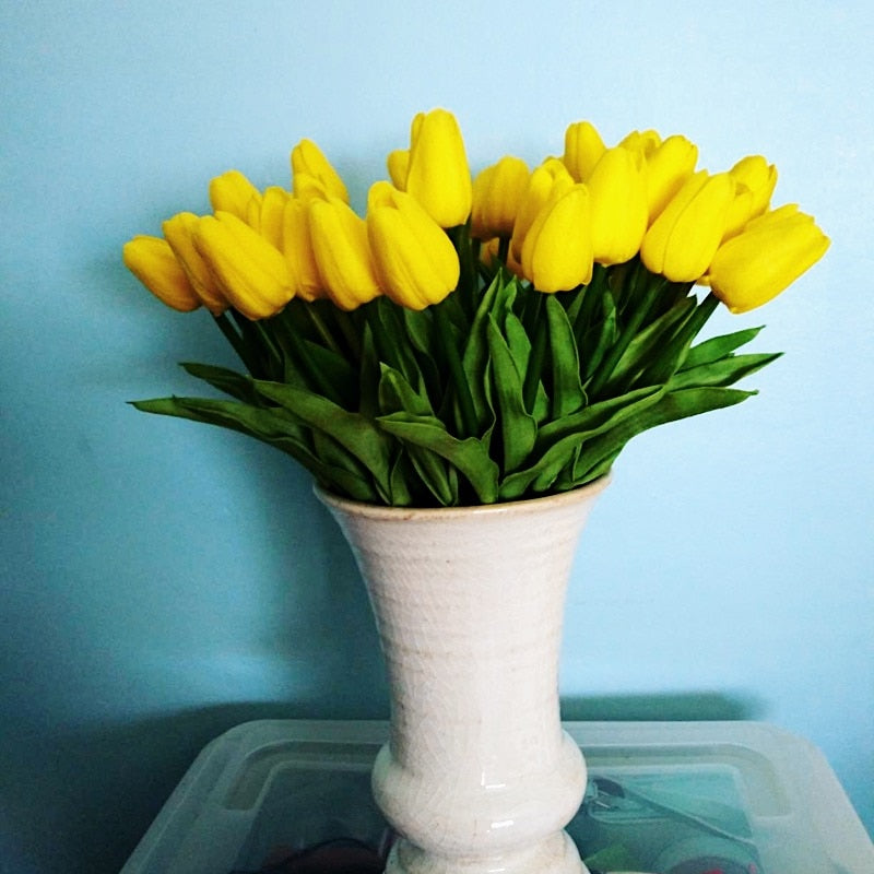 Avtoit | Artificial Flower Bouquet with Tulips, Decoration (10 Pieces)