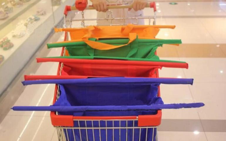 Avtoit | EcoSmart Shopping Cart Trolley Bags (Set of 4) | Reusable Grocery Organiser System