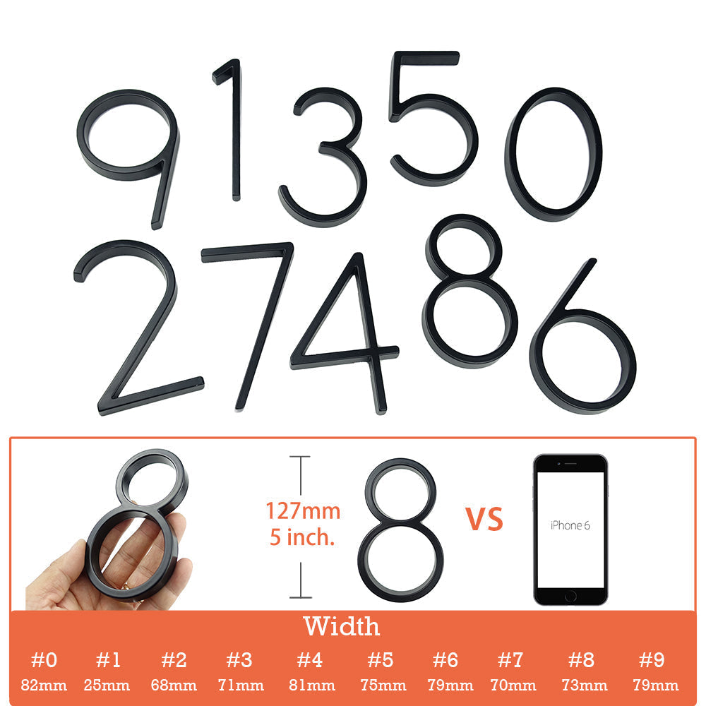 Avtoit | Large modern metal house number address accessory