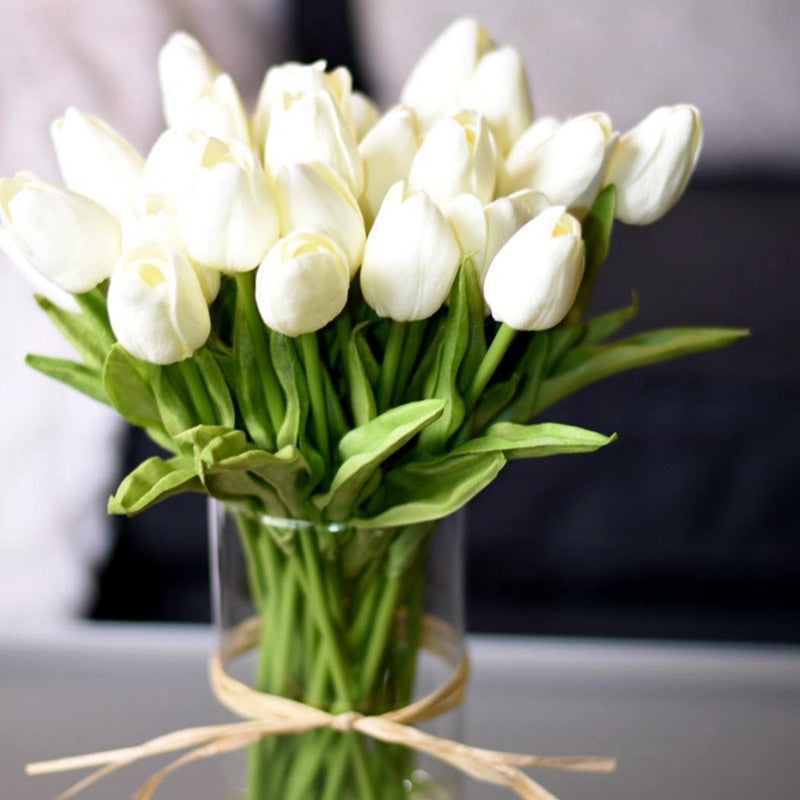 Avtoit | Artificial Flower Bouquet with Tulips, Decoration (10 Pieces)