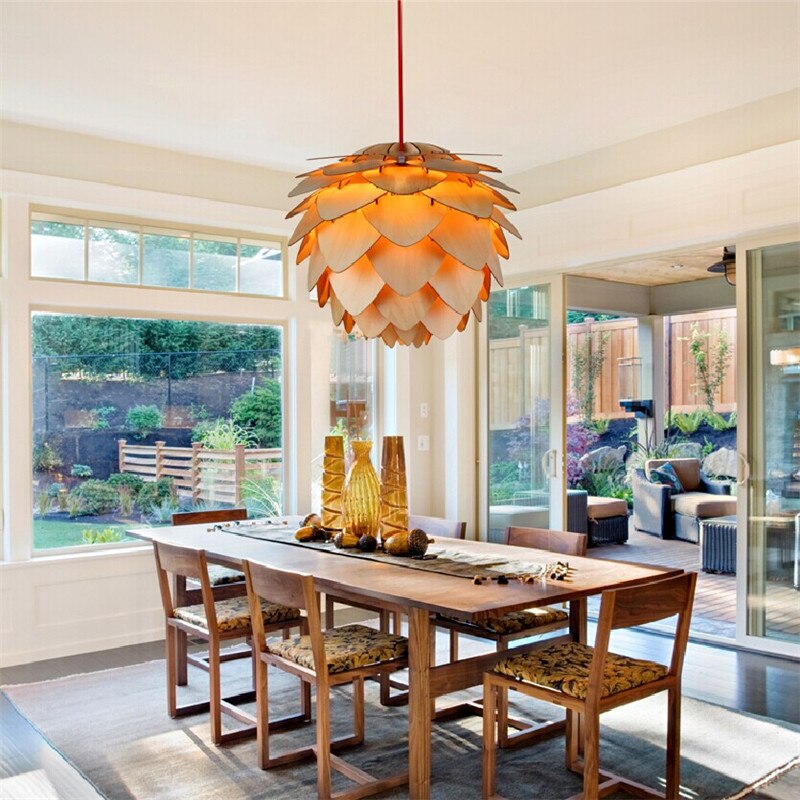 Avtoit | Handcrafted Wooden Pine Cone Pendant Light