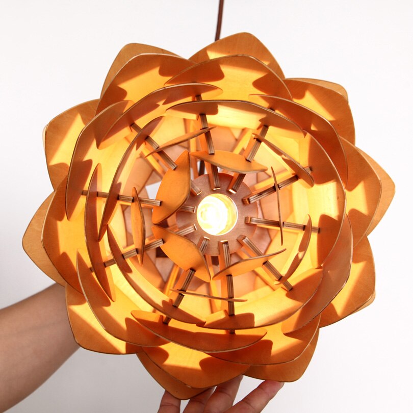Avtoit | Handcrafted Wooden Pine Cone Pendant Light