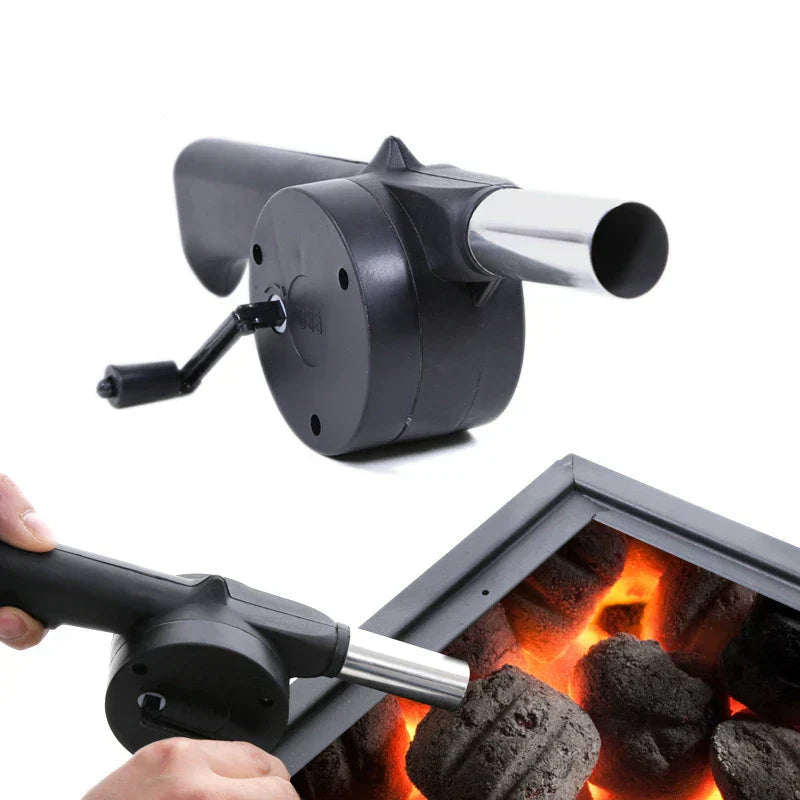 Avtoit | Flammo Handgrill Fan | Crank Operation | Stainless Steel | For Charcoal & BBQ
