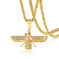 Avtoit | Rhinestone Ahura Mazda Zoroastrian Pendant Necklace