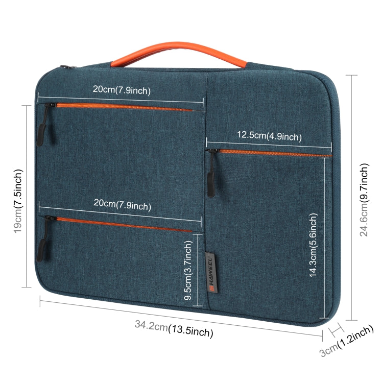 Avtoit | HAWEEL 33.0 cm Sleeve Case Zipper Briefcase Laptop Bag for Macbook, Samsung, Lenovo Thinkpad, Sony, DELL Alienware, CHUWI, ASUS, HP, 13 inch - 13.5 inch Laptops (Navy Blue)