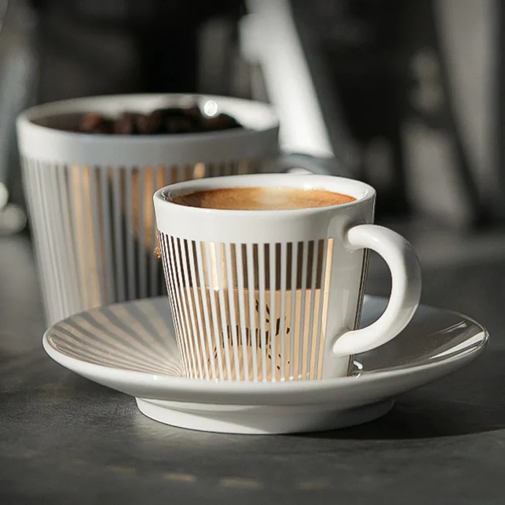 Avtoit | Creative dynamic SLR cup Leopard anamorphic zebra cup Luycho coffee tea cup set with coaster 90ml-225ml