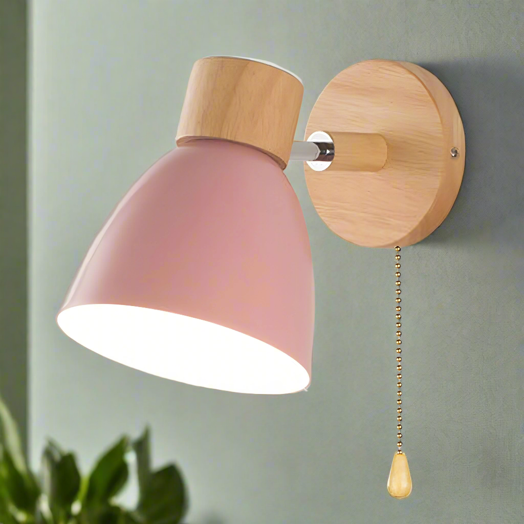 Avtoit | Nordic-modern hanging switch wall lamp made of wood