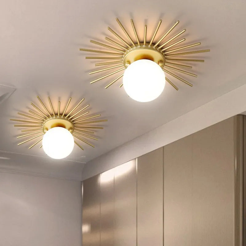 Avtoit | HaloBeam – Elegant Glass and Iron Wall Lamp for Classic Touch