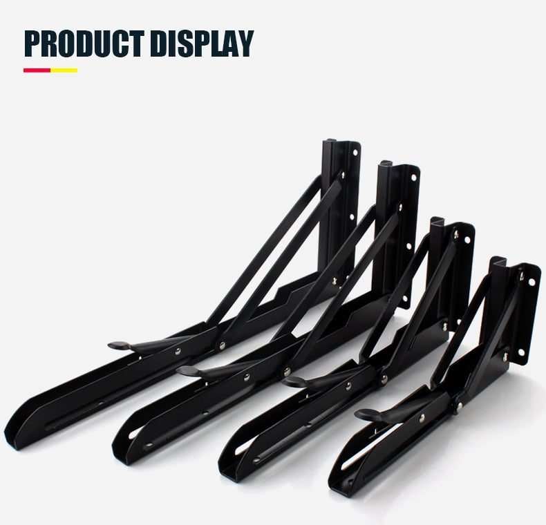 Avtoit | 2-piece set collapsible shelf brackets, heavy-duty, made of stainless steel for tables, motorhomes and space-saving