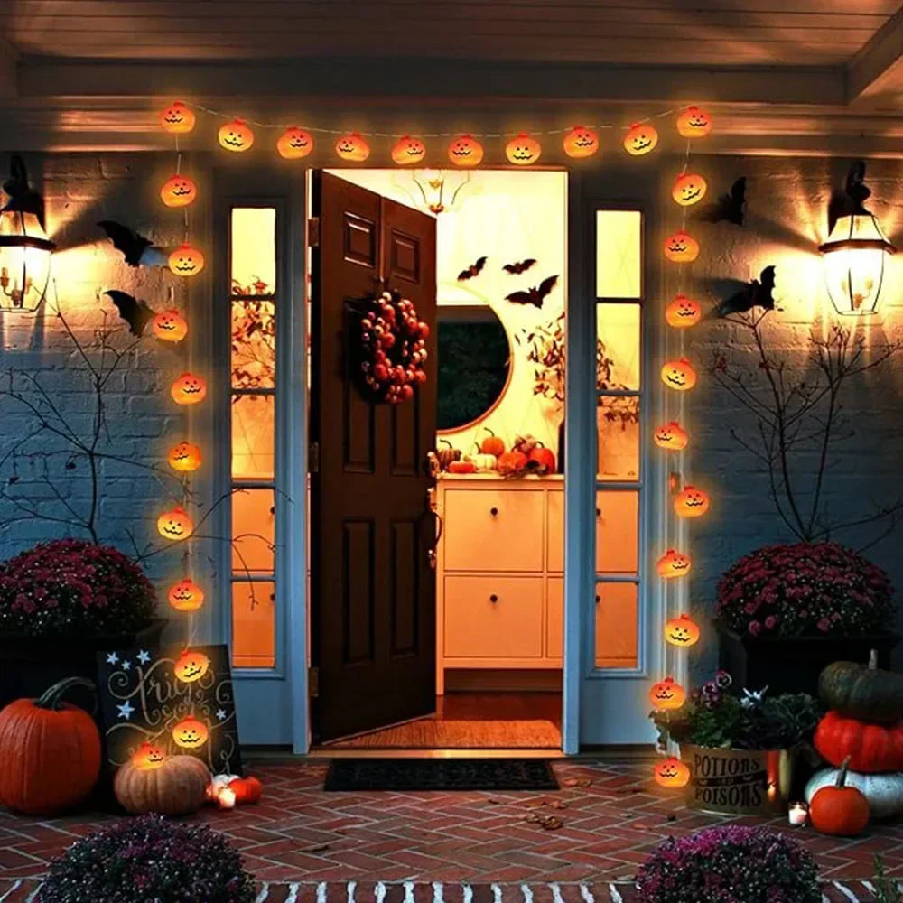 Avtoit | Halloween Pumpkin String Lights | LED Decoration for Indoor/Outdoor