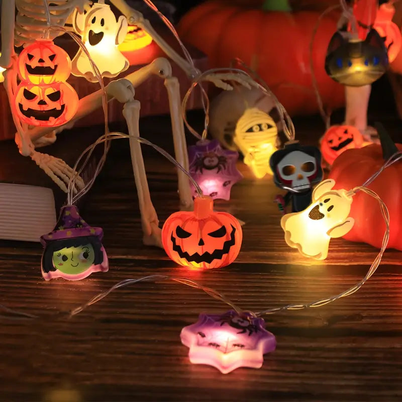 Avtoit | Halloween String Lights | Pumpkin and Spider Design