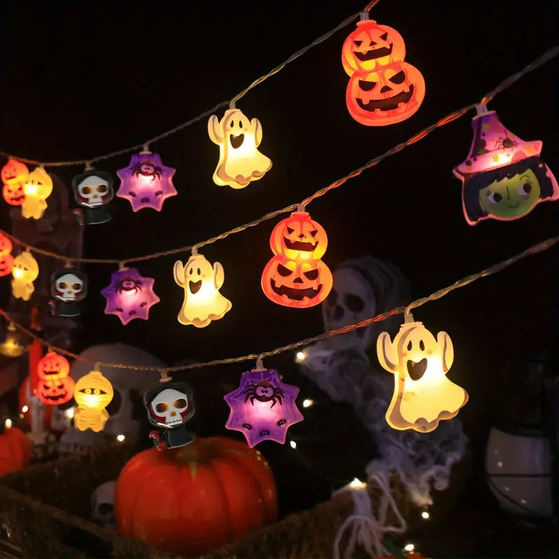 Avtoit | Halloween String Lights | Pumpkin and Spider Design