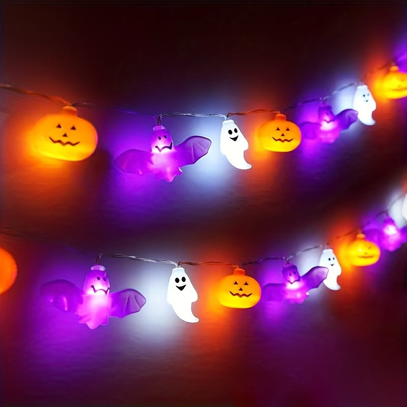 Avtoit | Spooky Halloween String Lights – Battery-Powered Pumpkin Design