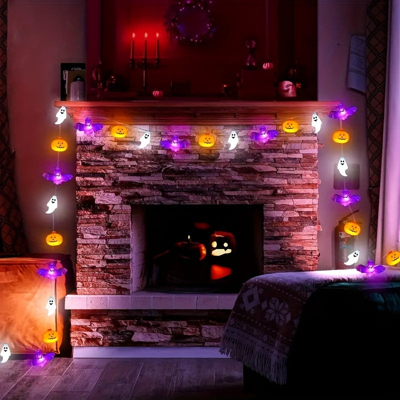 Avtoit | Spooky Halloween String Lights – Battery-Powered Pumpkin Design