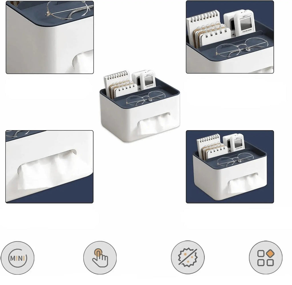 Avtoit | Durable Multifunctional Tissue Box with Storage Compartments