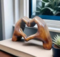 Avtoit | Handcrafted heart sculpture with modern wood grain